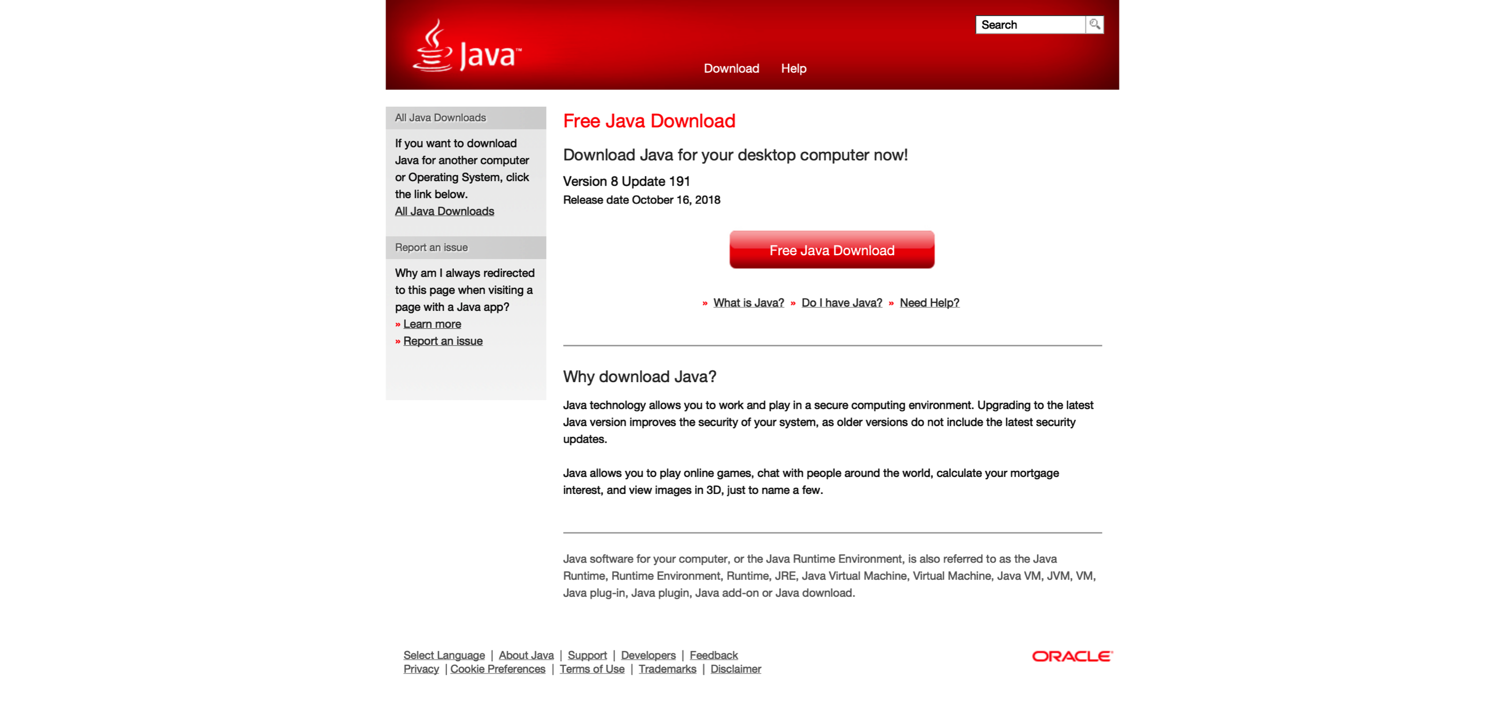 Java Download Page