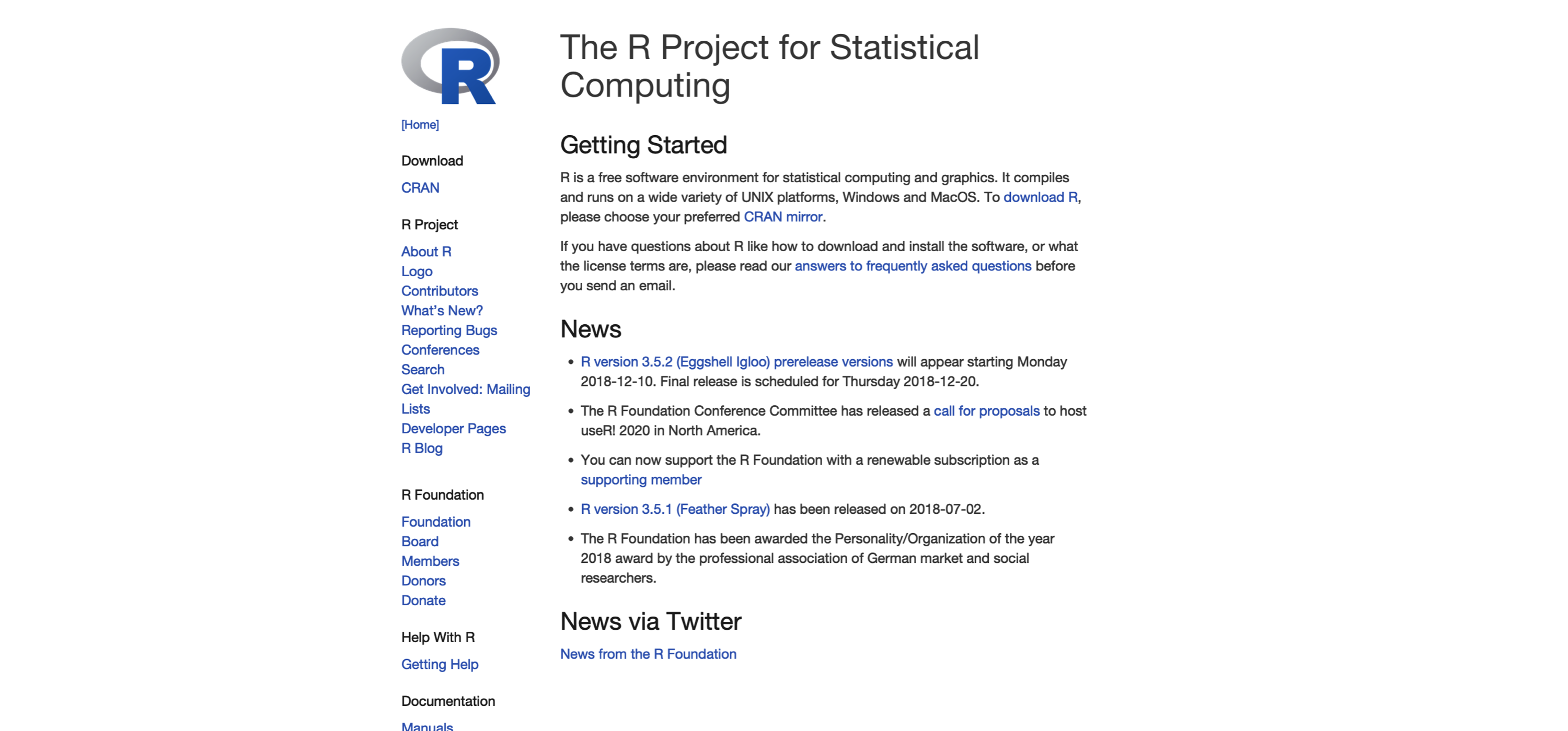 The R Project for Statistical Computing